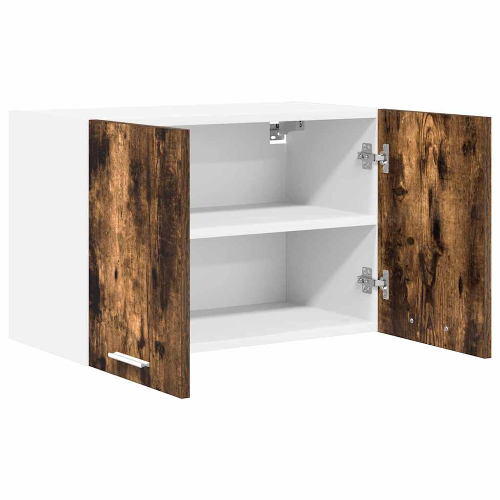 vidaXL Hanging Cabinet Smoked Oak and White 60 x 31 x 40 cm 5