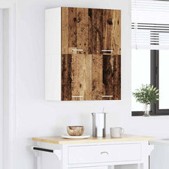 vidaXL Hanging Cabinet Old Wood and White 60 x 31 x 40 cm 4
