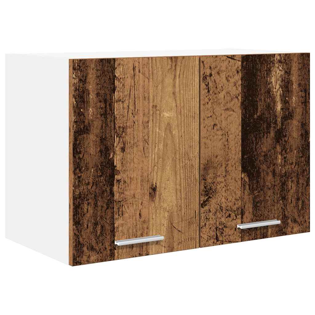 vidaXL Hanging Cabinet Old Wood and White 60 x 31 x 40 cm 2