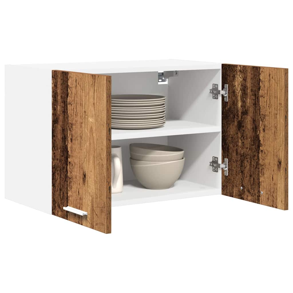 vidaXL Hanging Cabinet Old Wood and White 60 x 31 x 40 cm 3