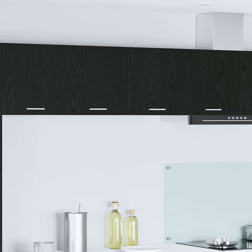 vidaXL Hanging Cabinet and White 40 x 31 x 40 cm Black Oak