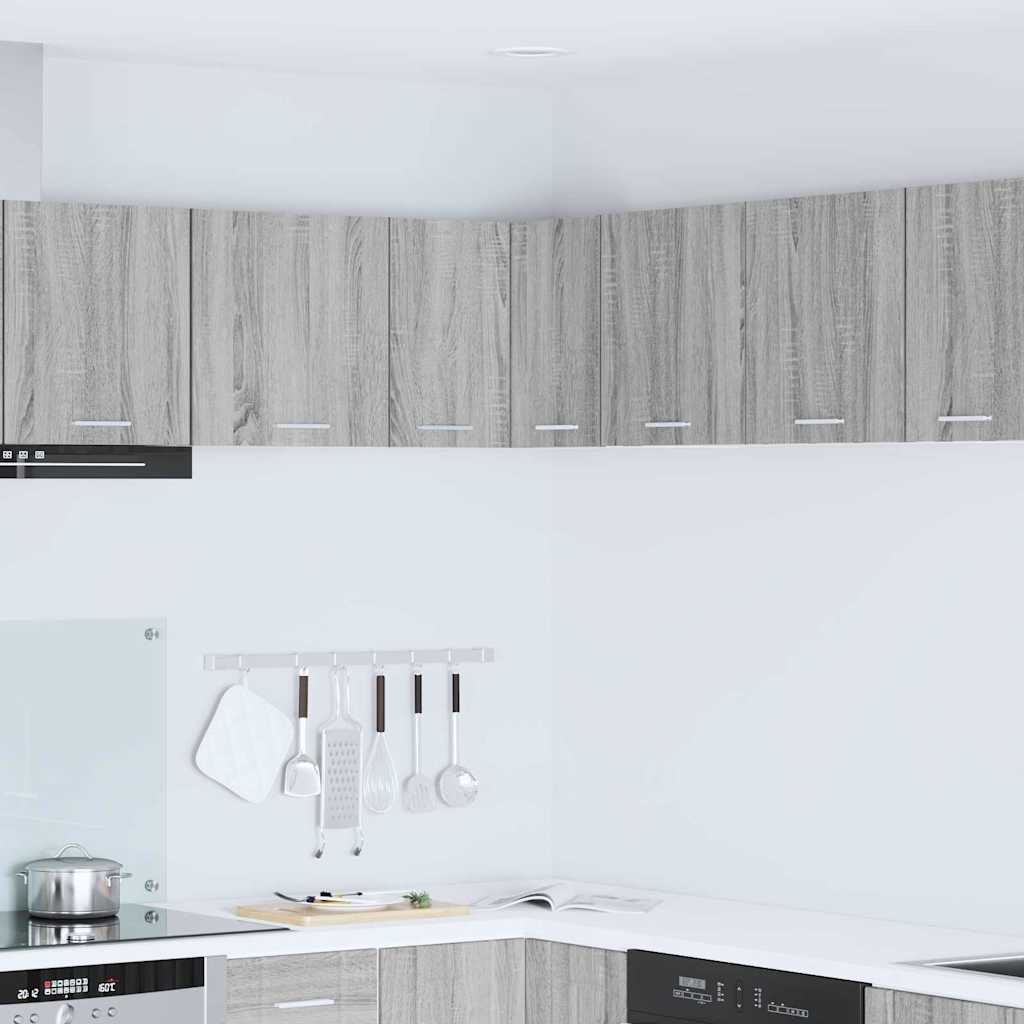vidaXL Hanging Cabinet Grey Sonoma and White 57 x 57 x 40 cm 1