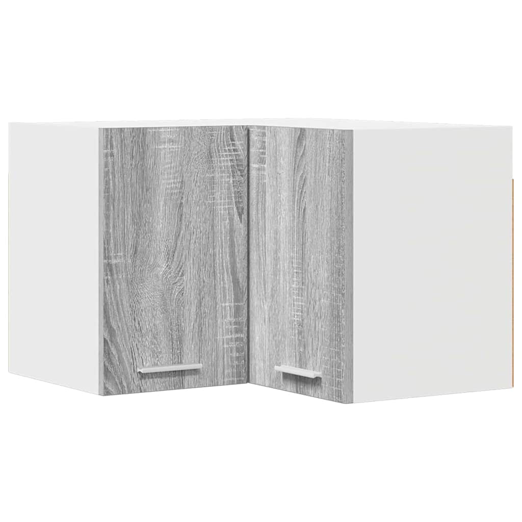 vidaXL Hanging Cabinet Grey Sonoma and White 57 x 57 x 40 cm 2