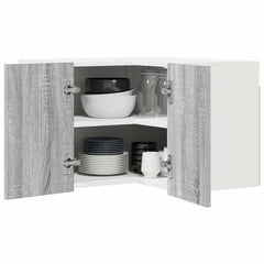 vidaXL Hanging Cabinet Grey Sonoma and White 57 x 57 x 40 cm 3
