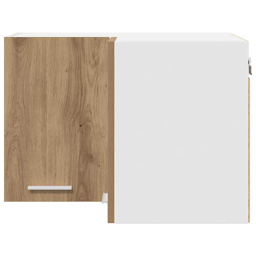 vidaXL Hanging Cabinet Artisan Oak and White 57 x 57 x 40 cm 6