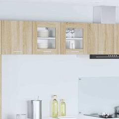 vidaXL Hanging Cabinet 2 pcs Sonoma Oak Engineered Wood 1