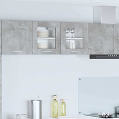 vidaXL Hanging Cabinet 2 pcs Concrete Grey Engineered Wood 1