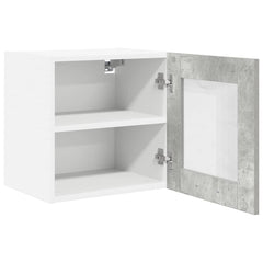 vidaXL Hanging Cabinet 2 pcs Concrete Grey Engineered Wood 6