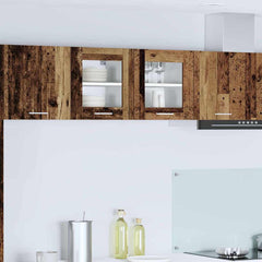 vidaXL Hanging Cabinet 2 pcs Old Wood Engineered Wood 1
