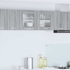 vidaXL Hanging Glass Cabinet "Lyon" 40x31x60 cm Grey Sonoma