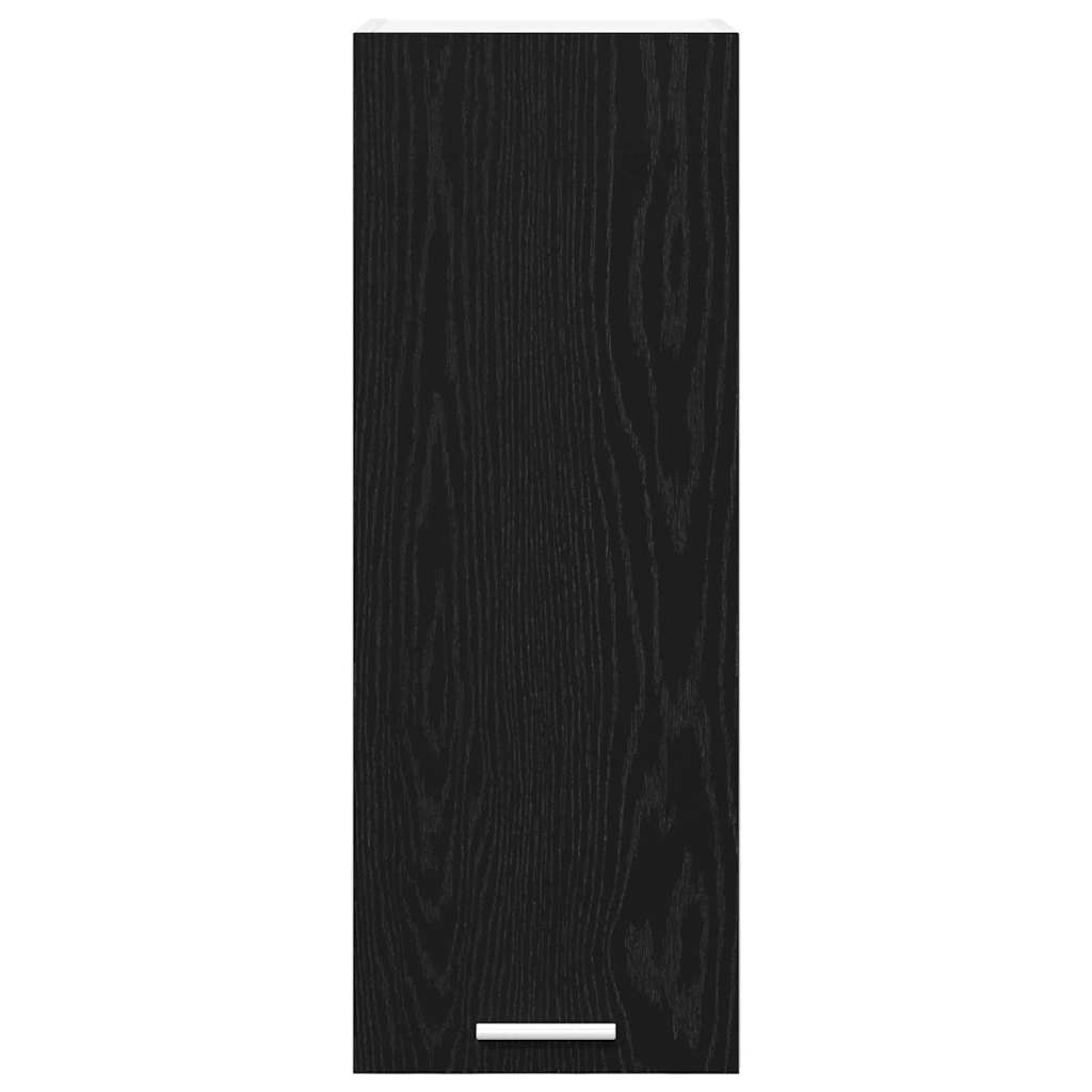 vidaXL Hanging Cabinet Black Oak and White 30 x 31 x 80 cm 6
