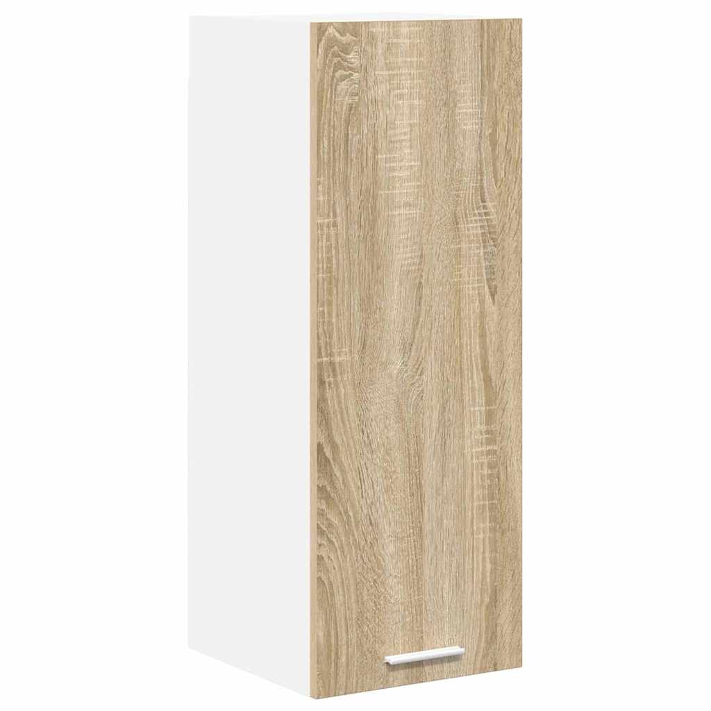 vidaXL Hanging Cabinet Sonoma Oak and White 30 x 31 x 80 cm 2