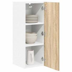 vidaXL Hanging Cabinet Sonoma Oak and White 30 x 31 x 80 cm 3