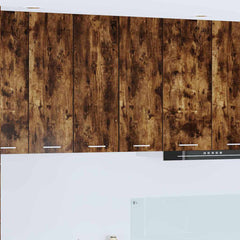 vidaXL Hanging Cabinet Smoked Oak and White 30 x 31 x 80 cm 1