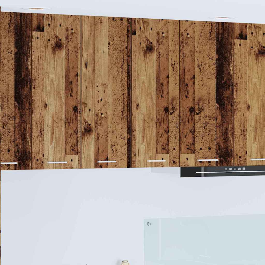 vidaXL Hanging Cabinet Old Wood and White 30 x 31 x 80 cm 1