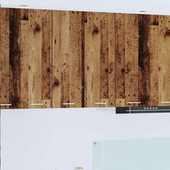 vidaXL Hanging Cabinet Old Wood and White 30 x 31 x 80 cm 1