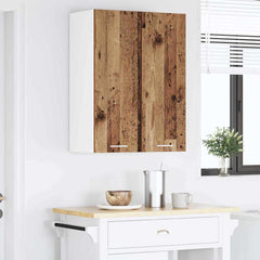 vidaXL Hanging Cabinet Old Wood and White 30 x 31 x 80 cm 4
