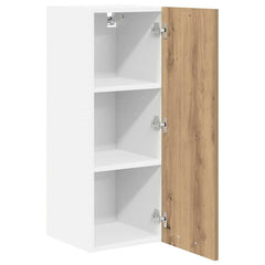 vidaXL Hanging Cabinet Artisan Oak and White 30 x 31 x 80 cm 5