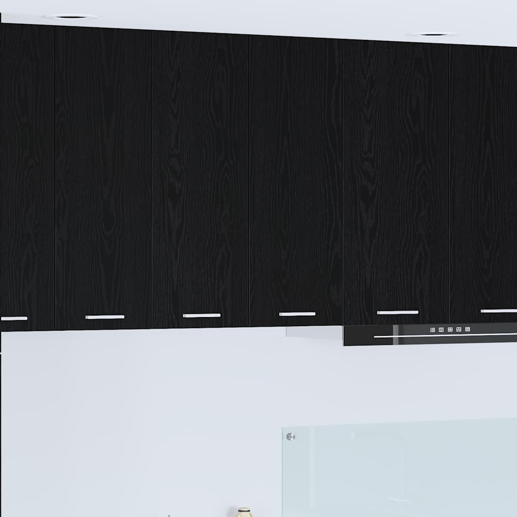 vidaXL Hanging Cabinet Black Oak 60 x 31 x 80 cm Engineered Wood 1