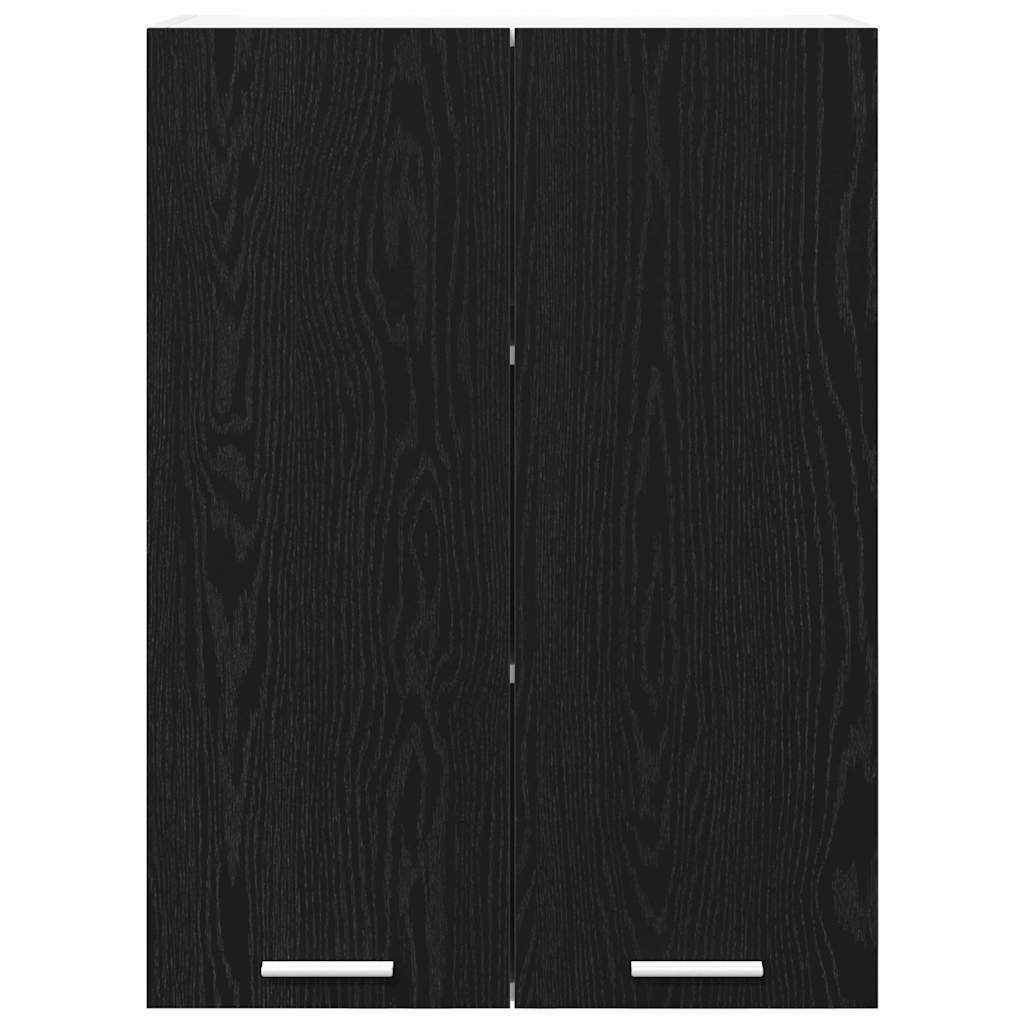 vidaXL Hanging Cabinet Black Oak 60 x 31 x 80 cm Engineered Wood 6