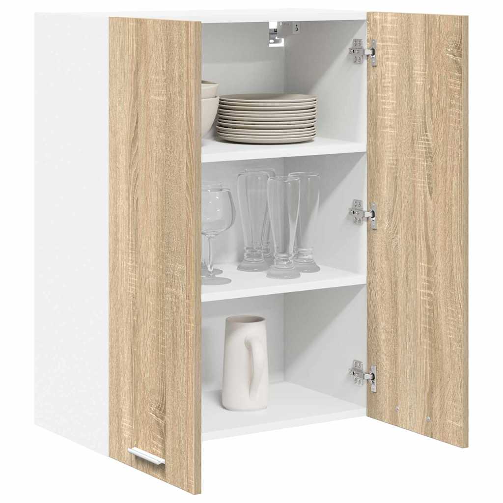 vidaXL Hanging Cabinet Sonoma Oak 60 x 31 x 80 cm Engineered Wood 3