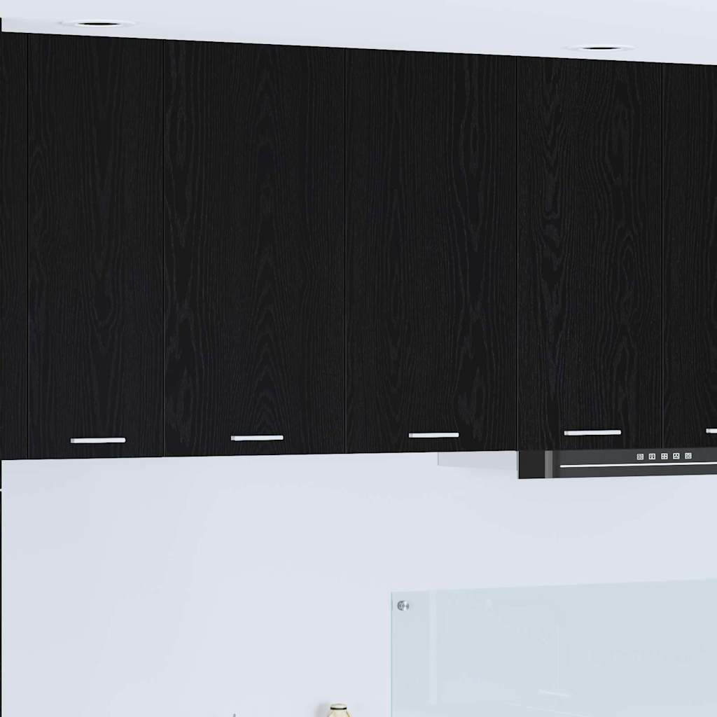 vidaXL Hanging Cabinet and White 40 x 31 x 40 cm Black Oak