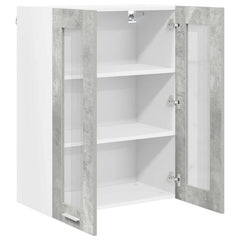 vidaXL Hanging Cabinet Concrete Grey 60 x 31 x 80 cm Engineered Wood 5