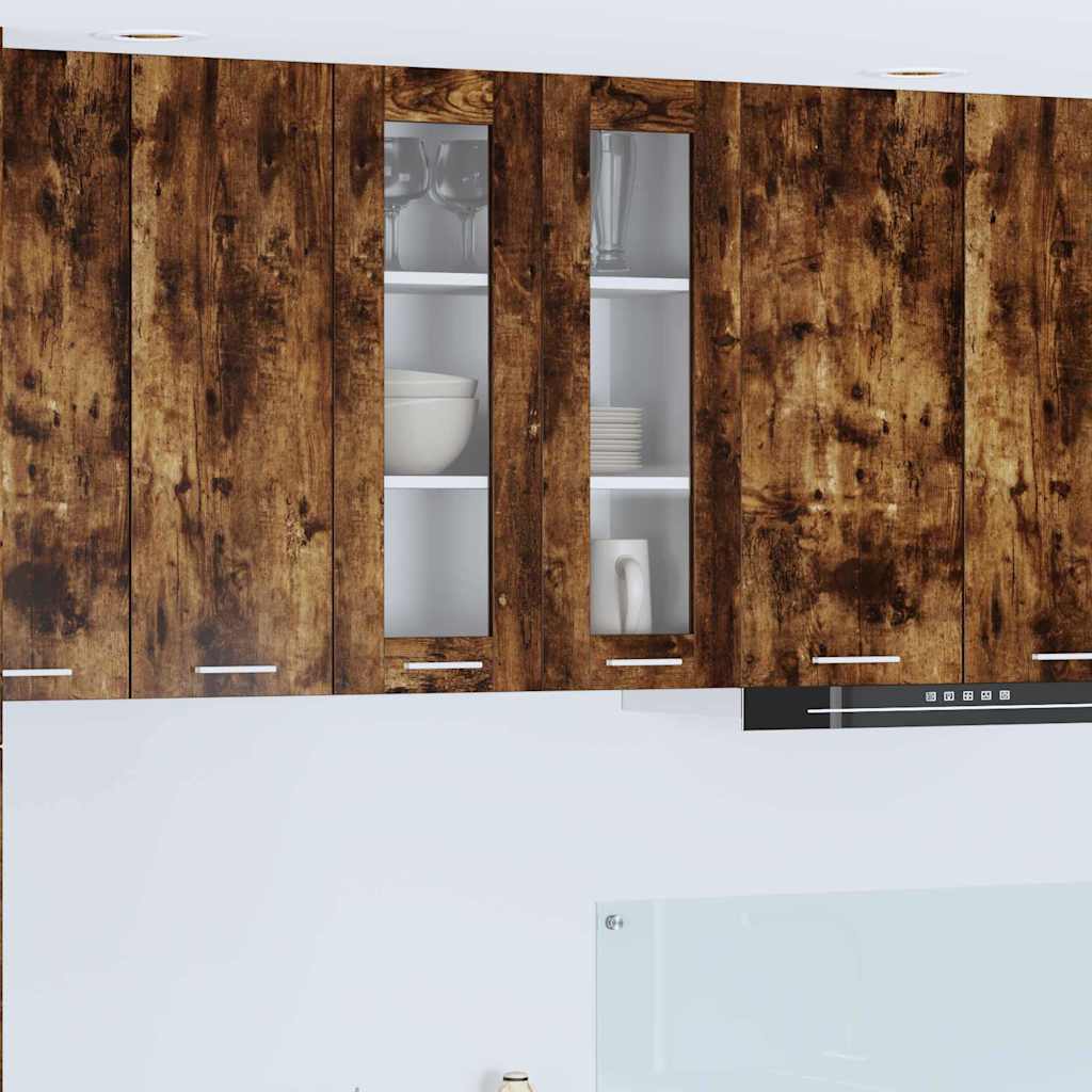 vidaXL Hanging Cabinet Smoked Oak 60 x 31 x 80 cm Engineered Wood 1