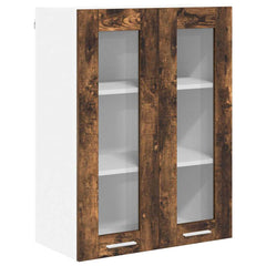 vidaXL Hanging Cabinet Smoked Oak 60 x 31 x 80 cm Engineered Wood 2