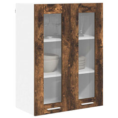 vidaXL Hanging Cabinet Smoked Oak 60 x 31 x 80 cm Engineered Wood 3