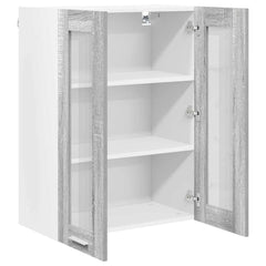 vidaXL Hanging Cabinet Grey Sonoma 60 x 31 x 80 cm Engineered Wood 5