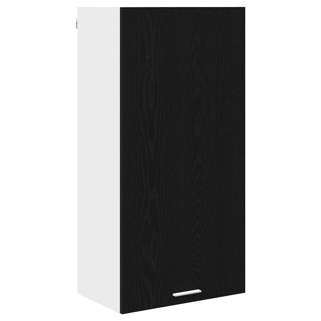 vidaXL Hanging Cabinet Black Oak and White 50 x 31 x 100 cm 2
