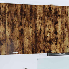 vidaXL Hanging Cabinet Smoked Oak and White 50 x 31 x 100 cm 1