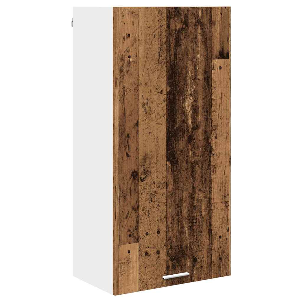 vidaXL Hanging Cabinet Old Wood and White 50 x 31 x 100 cm 2