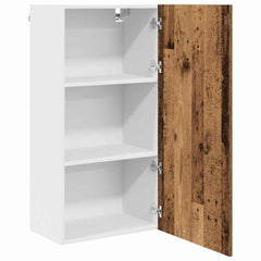 vidaXL Hanging Cabinet Old Wood and White 50 x 31 x 100 cm 5