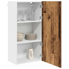 vidaXL Hanging Cabinet Old Wood and White 50 x 31 x 100 cm 3