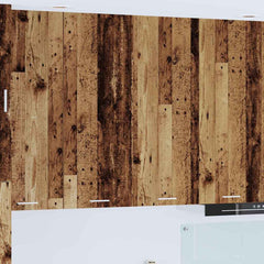 vidaXL Hanging Cabinet and White 40 x 31 x 40 cm Old Wood