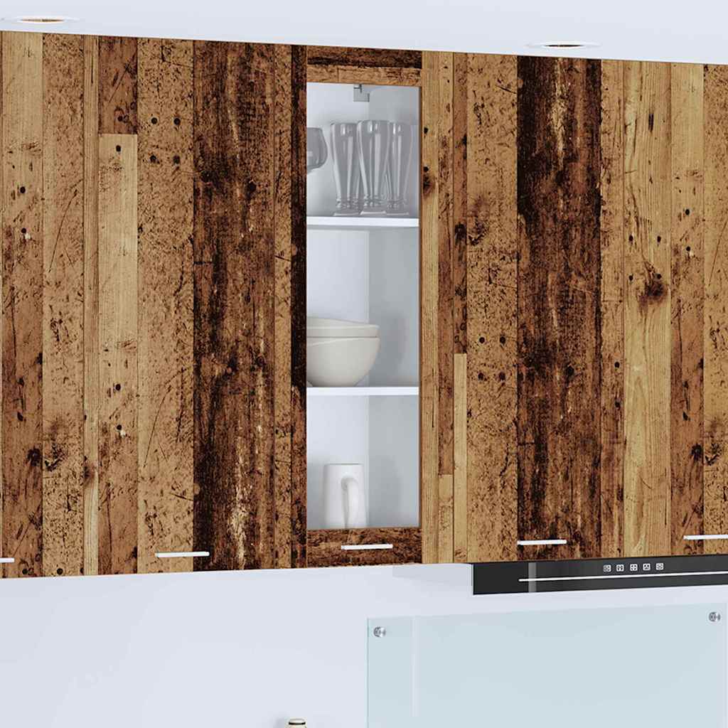 vidaXL Hanging Cabinet and White 57 x 57 x 40 cm Old Wood