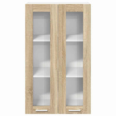 vidaXL Hanging Cabinet Sonoma Oak 60 x 31 x 100 cm Engineered Wood 6