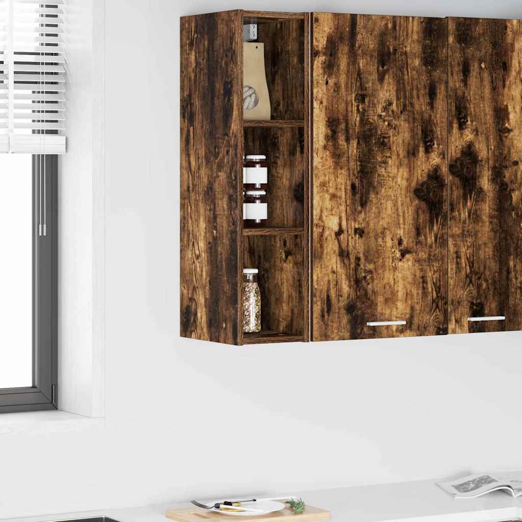 vidaXL Hanging Cabinet Smoked Oak 20 x 29.5 x 80 cm Engineered Wood 1