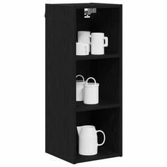 vidaXL Hanging Cabinet Black Oak 30 x 29.5 x 80 cm Engineered Wood 3