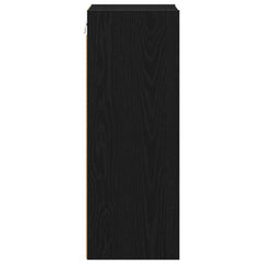 vidaXL Hanging Cabinet Black Oak 30 x 29.5 x 80 cm Engineered Wood 6