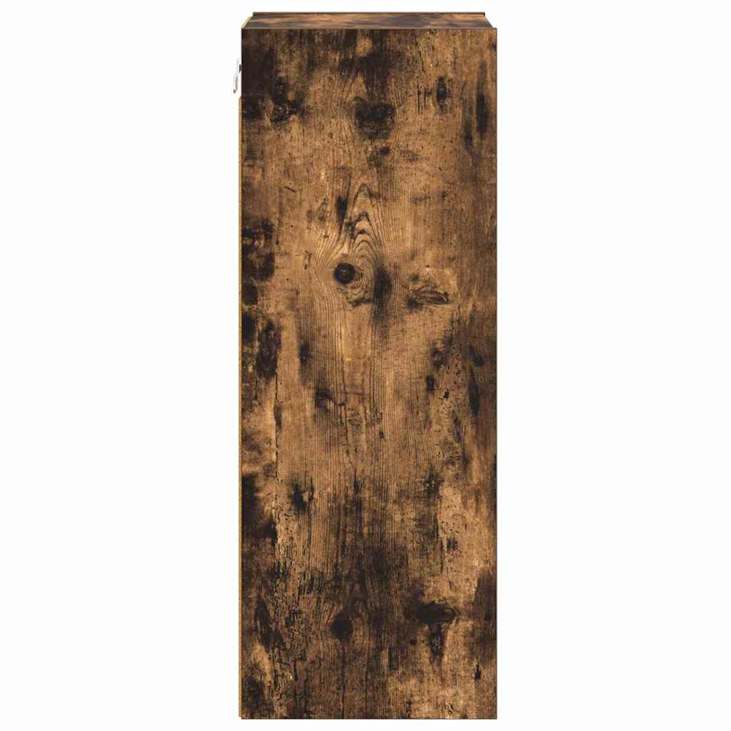 vidaXL Hanging Cabinet Smoked Oak 30 x 29.5 x 80 cm Engineered Wood 6