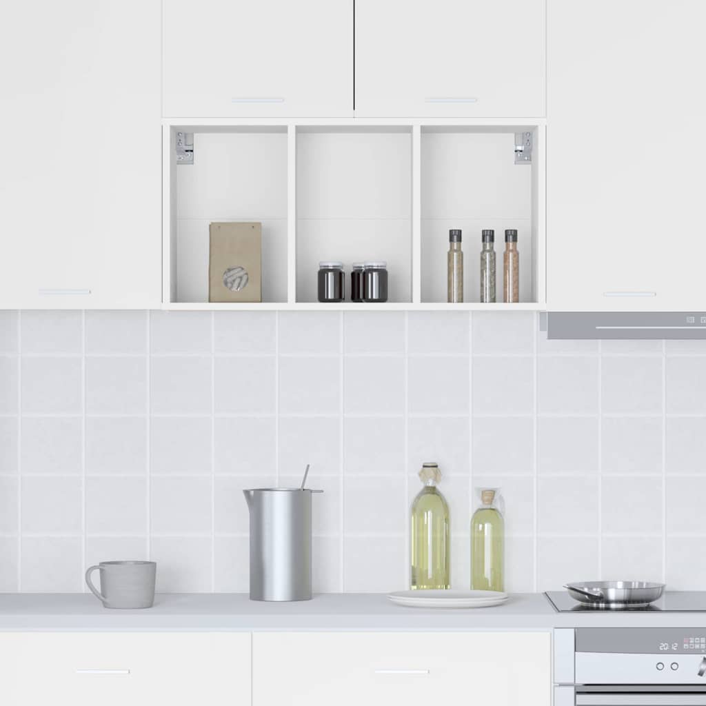 vidaXL Hanging Cabinet White 40 x 29.5 x 80 cm Engineered Wood 4