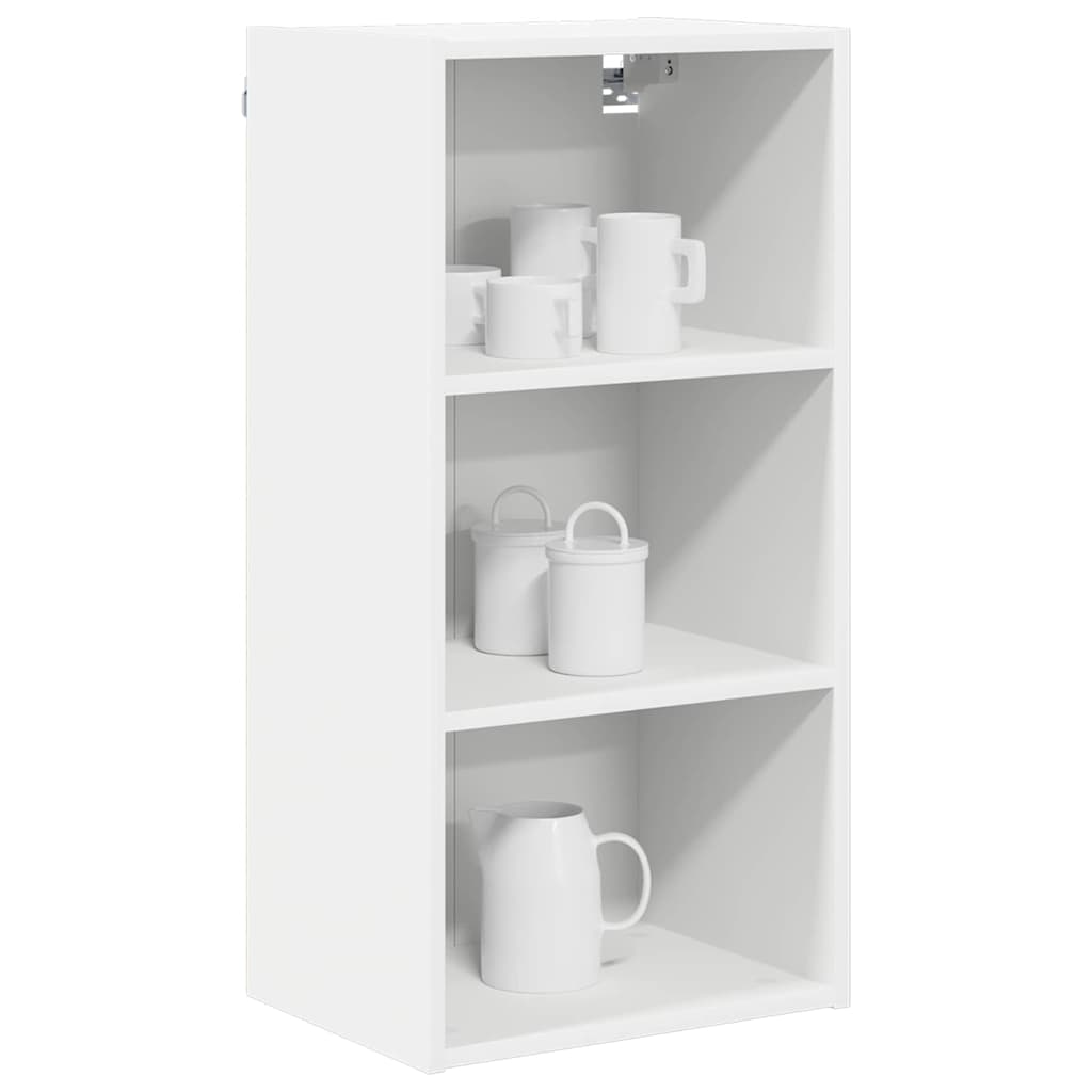 vidaXL Hanging Cabinet White 40 x 29.5 x 80 cm Engineered Wood 3