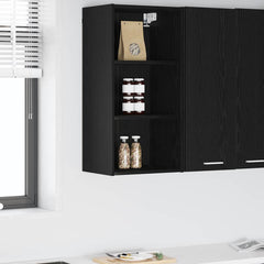 vidaXL Hanging Cabinet Black Oak 40 x 29.5 x 80 cm Engineered Wood 1