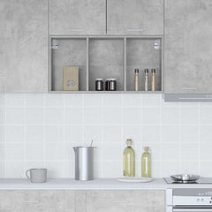vidaXL Hanging Cabinet Concrete Grey 40 x 29.5 x 80 cm Engineered Wood 4