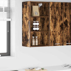 vidaXL Hanging Cabinet Smoked Oak 40 x 29.5 x 80 cm Engineered Wood 1