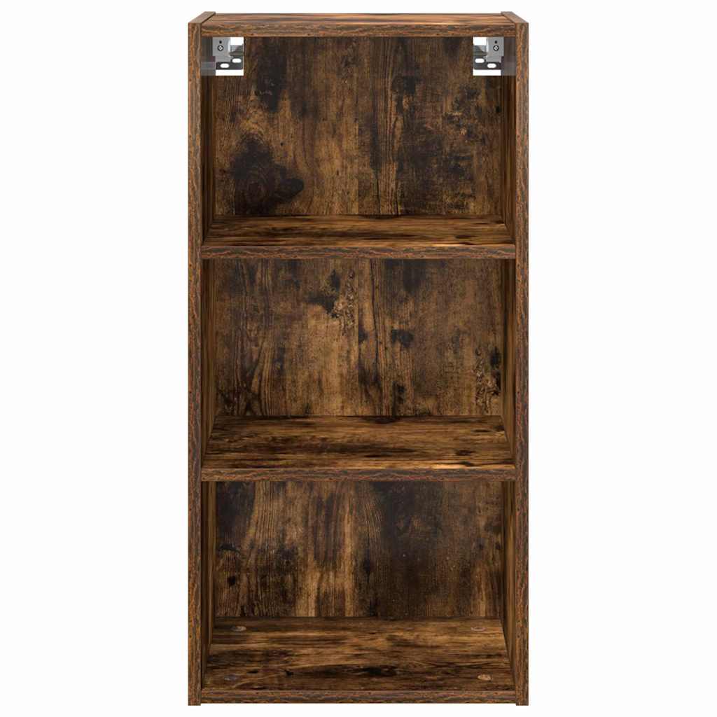 vidaXL Hanging Cabinet Smoked Oak 40 x 29.5 x 80 cm Engineered Wood 5