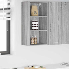 vidaXL Hanging Cabinet Grey Sonoma 40 x 29.5 x 80 cm Engineered Wood 1